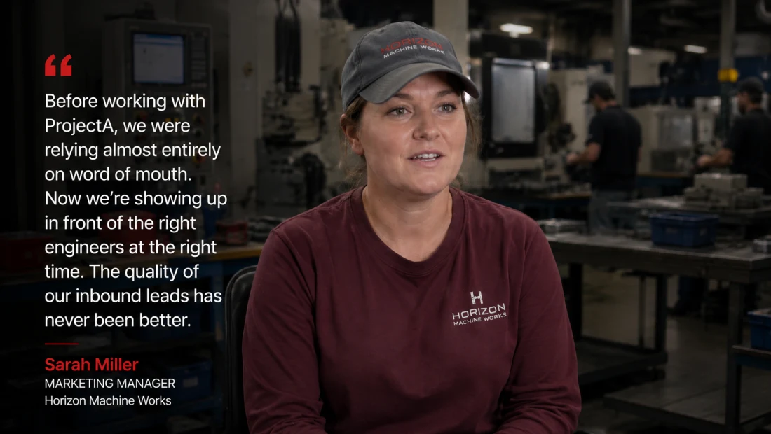 Sarah Miller, Marketing Manager, Horizon Machine Works